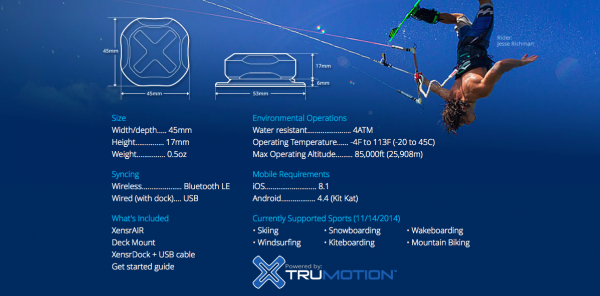 Xensr trackers tracking sport kitesurf jump tricks-5